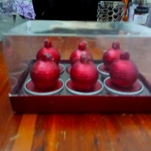 Christmas bulb shaped tea lights